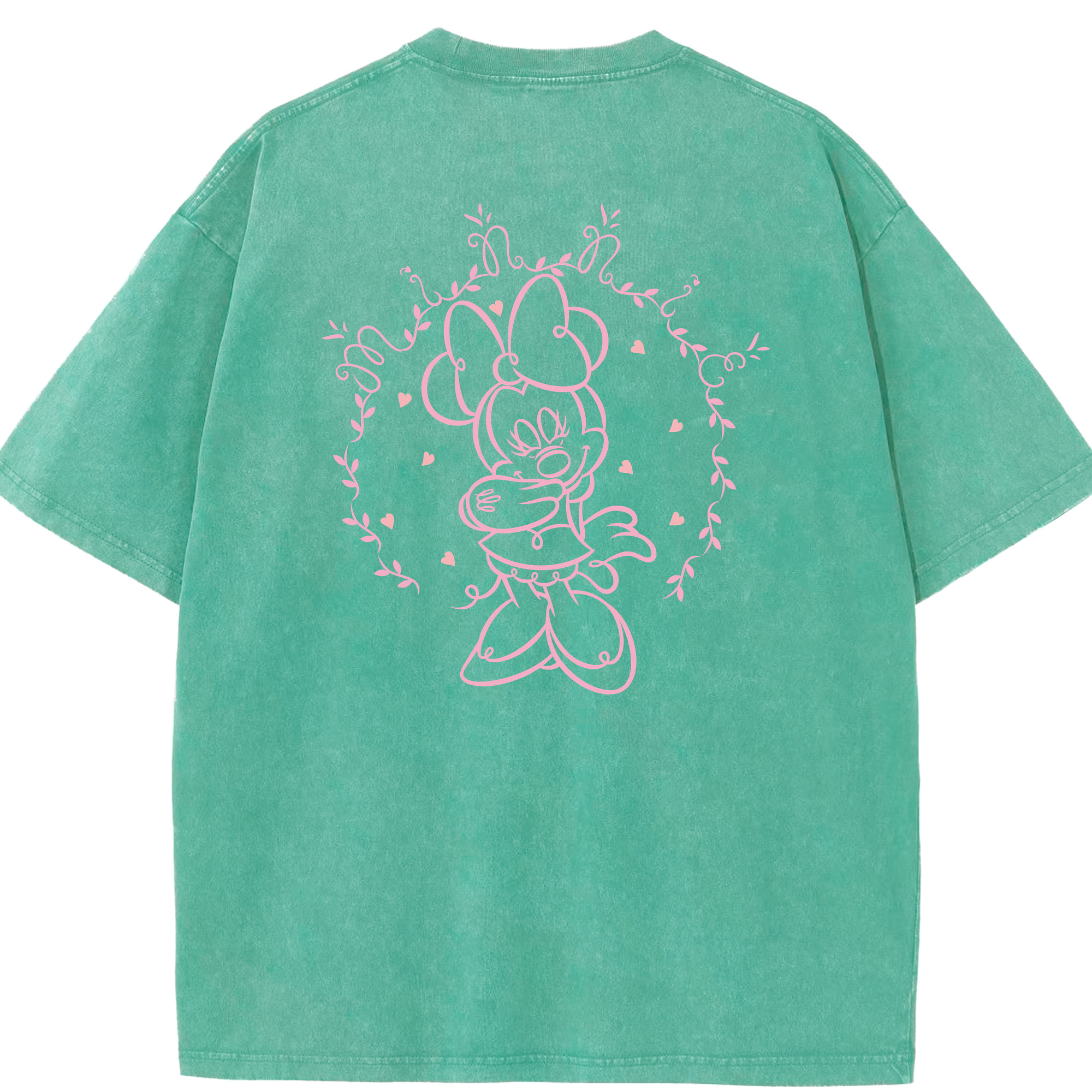（画像用） ミッキーマウス Mickey Mouse 綿100% ヴィンテージ風 半袖Tシャツ（背面プリント）